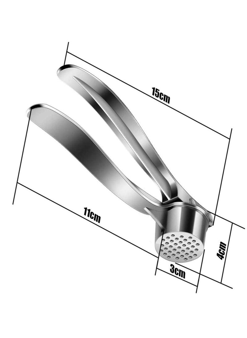 Garlic Press Stainless Steel Premium Professional Kitchen Garlic Crusher Ergonomic Handle Rust Proof Easy Squeeze Clean Dishwasher Safe Kitchen Cooking Gadget