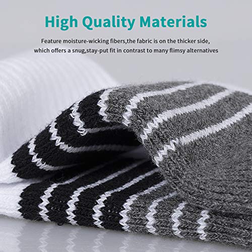 Lapulas No Show Socks Men Running Tennis Athletic Anklet White Socks For Men and Women 6Pairs Large - Image 4