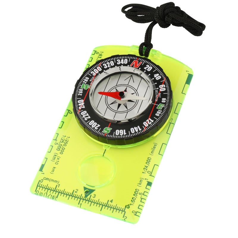 HKDiRedy Orienteering Compass for Kids & Beginners â€“ Lightweight Magnetic Navigation Compass with Map Scale, Easy-to-Read Dial for Camping, Hiking, Backpacking, Scouting & Outdoor Learning - Image 1