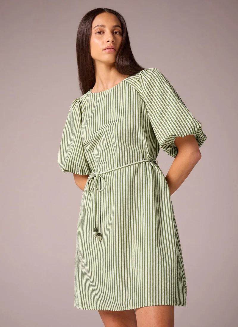 Matalan Striped Puff Sleeve Dress