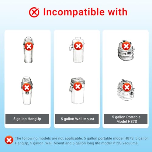 Zibopon 4 Pack 90585 Foam Sleeve Filter Fit for Shop Vac 5 Gallon and Above Wet/Dry Vacuum, Part# 9058500, 9058508, 9058511, 9058527, 9058533, Type R - Image 3