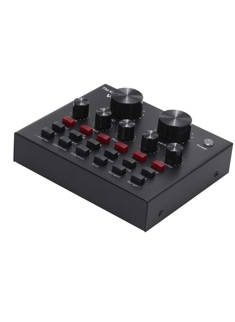 Generic - V8-Live Sound Card, USB External V8 Karaoke Recording Mobile Audio Mixer, Audio Live Broadcast KTV Sound Card for Live Broadcast, K Songs, Recording, Voice Chatting - Image 1