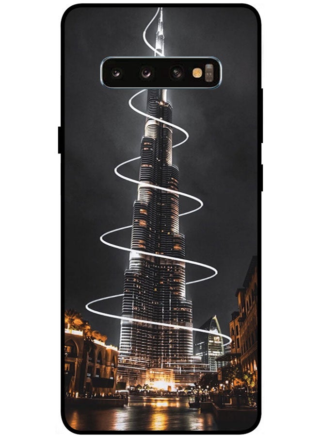 EYE CATCH Protective Case Cover For Samsung Galaxy S10 Plus 5G 6.7 Inches Smart Series Printed Protective Case Cover for Samsung S10 Plus 5G Burj Khalifa - Image 1