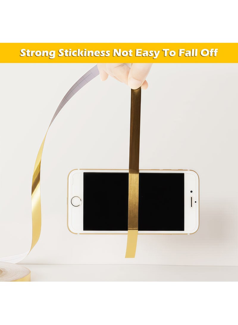 XiuWoo Art tape，Self Adhesive Wall Edging Strip，Waterproof Ceiling Border Door Frame Waist Line Interior Decoration Kitchen Bathroom Tiles ，for floor/wall tiles, wallpaper gaps, floor lines, corners，toilets, wall/floor gaps（10mm*50m） - Image 4