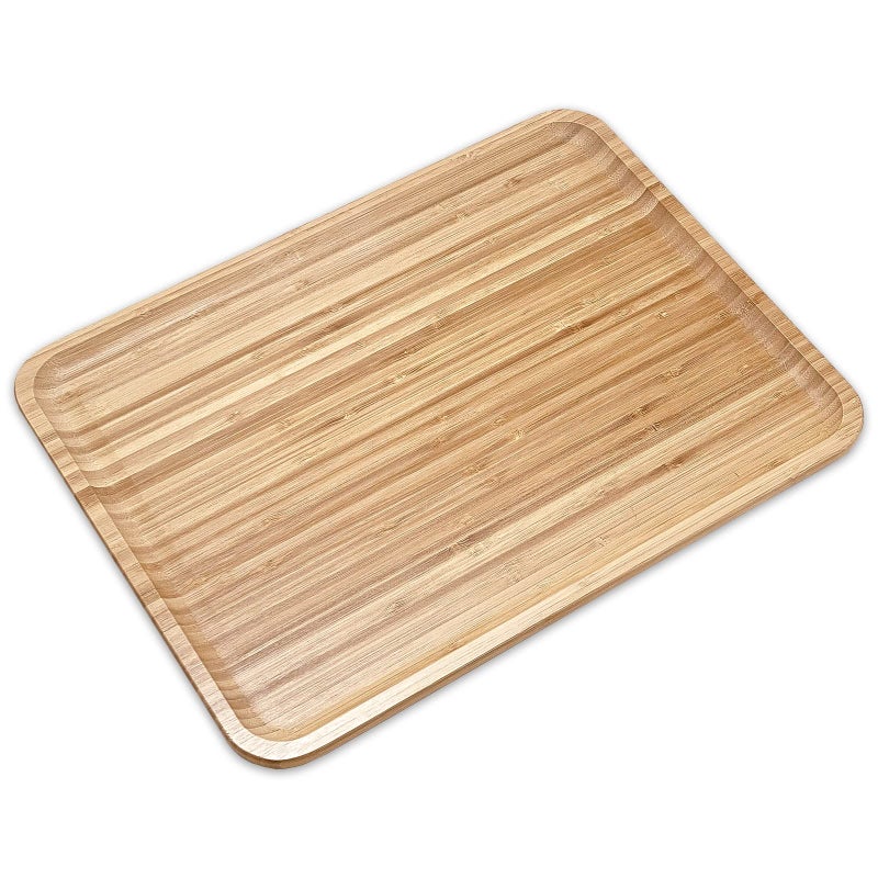 BamBoo Bamboo Serving Tray Natural Minimalist Rectangular 156 x 118 x 08 Coffee Tea Food Drinks Storage Decor for Home Kitchen Bathroom