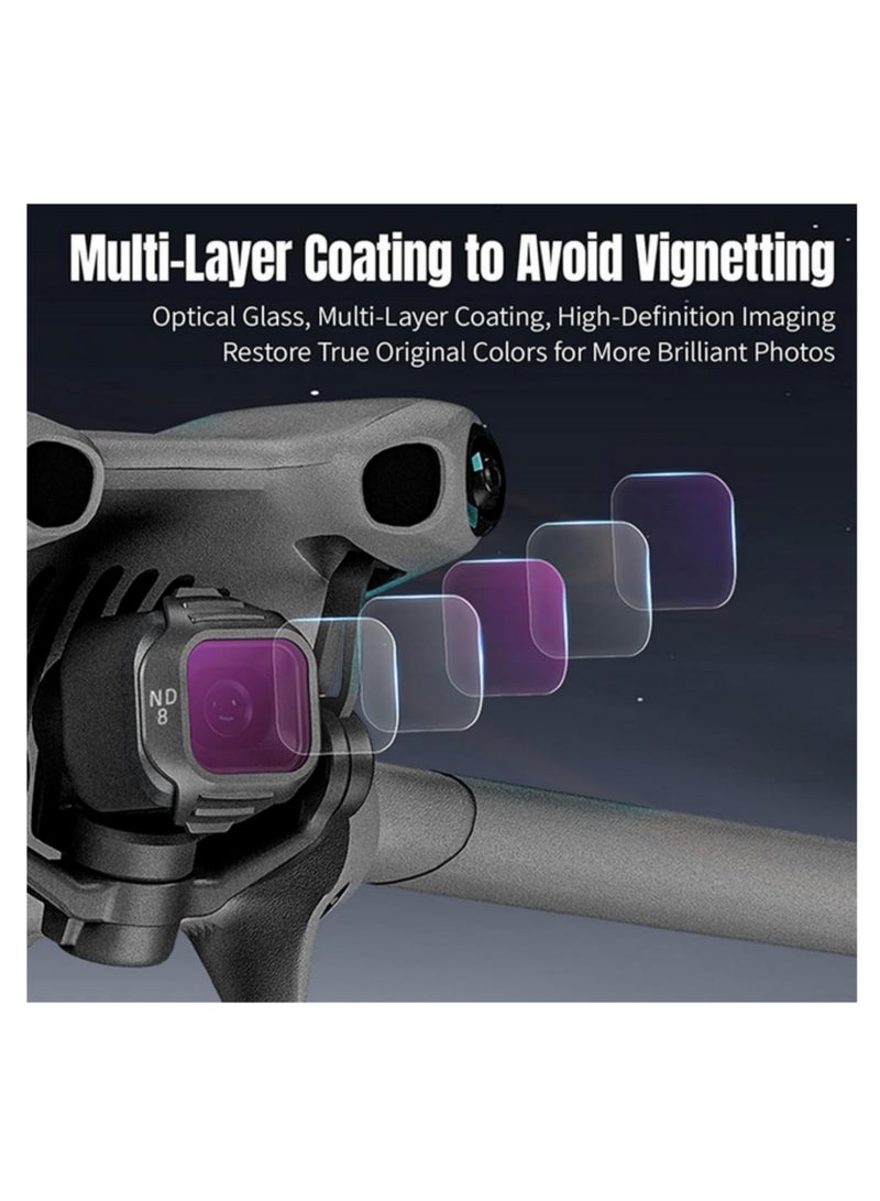 4Pack ND8 ND32 ND128 CPL Polarizer Neutral Density Filters Drone Accessories ND C PL Lens Filter Set Compatible with DJI Mini 5 Pro Multi-Layer Coating HD Optical Glass - Image 4