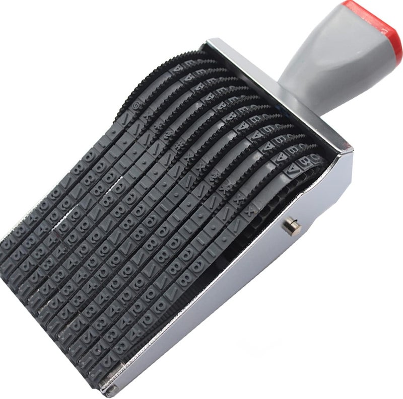 zeng Rubber Number & Letter Stamp, 10 Digits & 26 English Letters, Rolling Changeable, Suitable for Date & Business Stamps, 60 x 4.5mm, Black Grey - Image 1