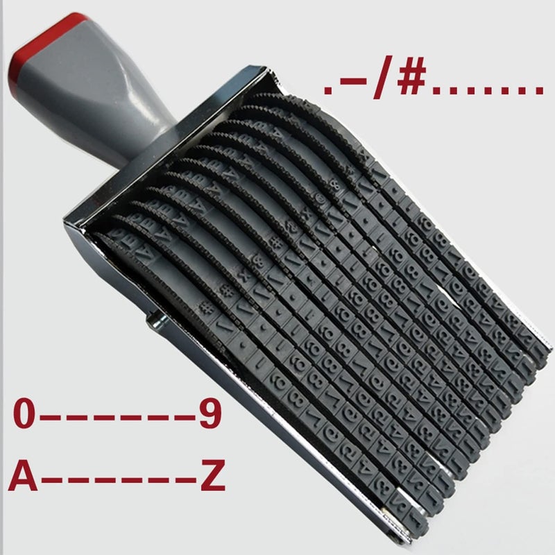 zeng Rubber Number & Letter Stamp, 10 Digits & 26 English Letters, Rolling Changeable, Suitable for Date & Business Stamps, 60 x 4.5mm, Black Grey - Image 3