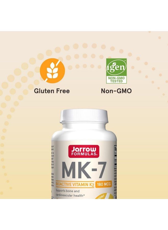 جارو فورملاز - Jarrow Formulas MK-7 180 mcg، الشكل النشط بيولوجيًا لفيتامين K2 لصحة العظام والقلب والأوعية الدموية، مكمل غذائي لفيتامين K2 MK-7، 30 كبسولة هلامية، إمداد لمدة 30 يومًا - Image 1