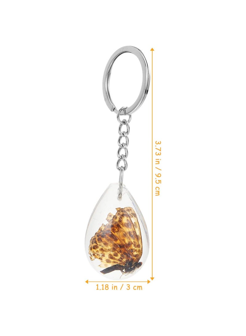 GGOOT Insects Samples Stones Keychain Toy: 12pcs Insect Specimen Charm Insect in Resin Specimen Collection Paperweights Keychain Amber Fossil Pendant Gift - Image 2