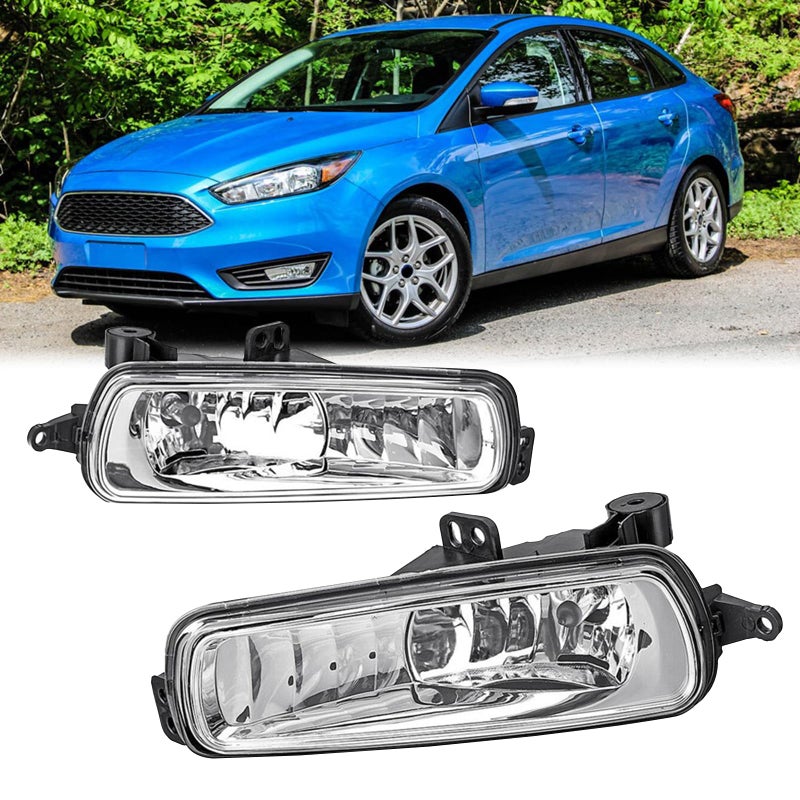 Fancemot Front Bumper Fog Lights Compatible with 20152018 Ford Focus OE F1EZ15201A F1EZ15200A