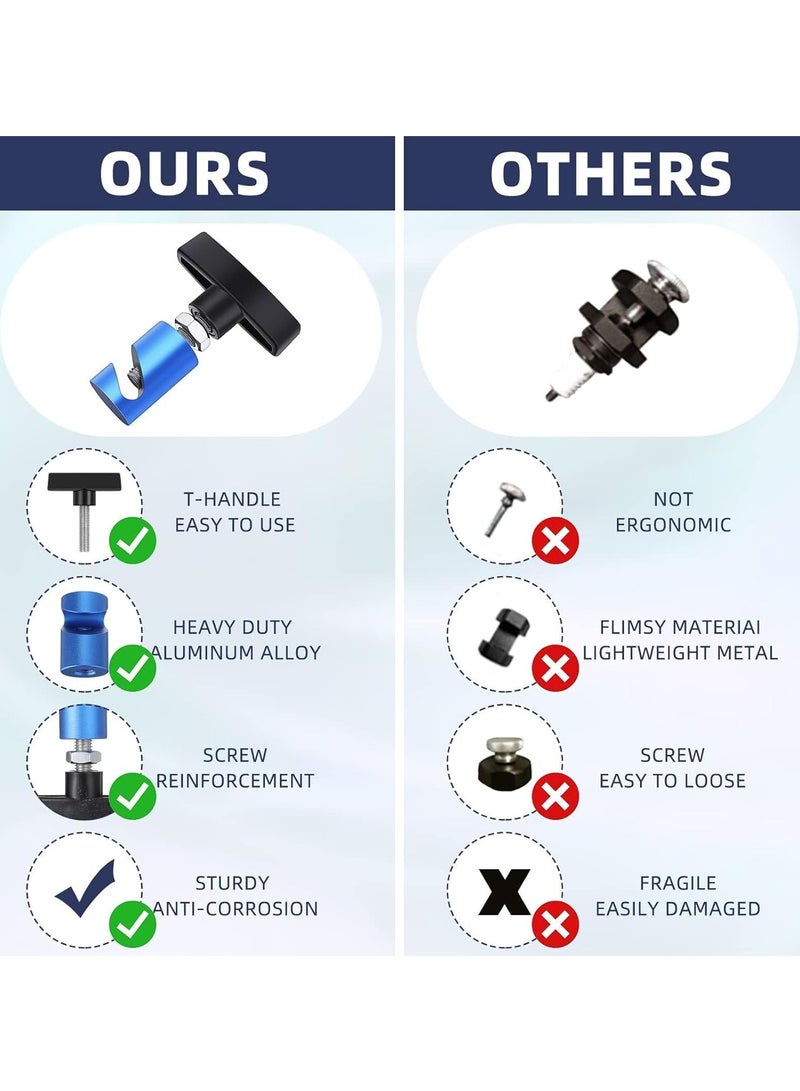 Loquat Car Hood Prop Struts Clamp, Hood Lift Clamp, Lift Support Clamp, 0.55 Inch Hood Lift Support Clip, for Car Rod Retaining Holder Tool, Portable Aluminum Alloy Anti (2 PCS) - Image 3