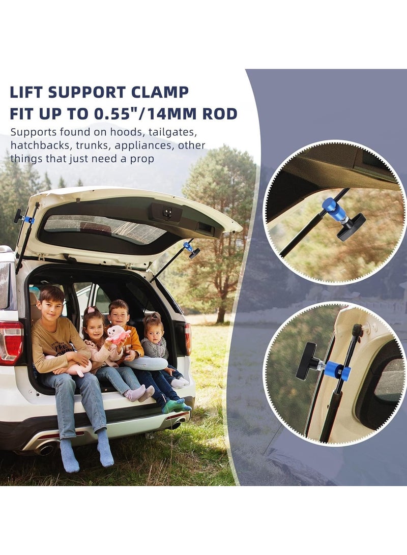 Loquat Car Hood Prop Struts Clamp, Hood Lift Clamp, Lift Support Clamp, 0.55 Inch Hood Lift Support Clip, for Car Rod Retaining Holder Tool, Portable Aluminum Alloy Anti (2 PCS) - Image 5