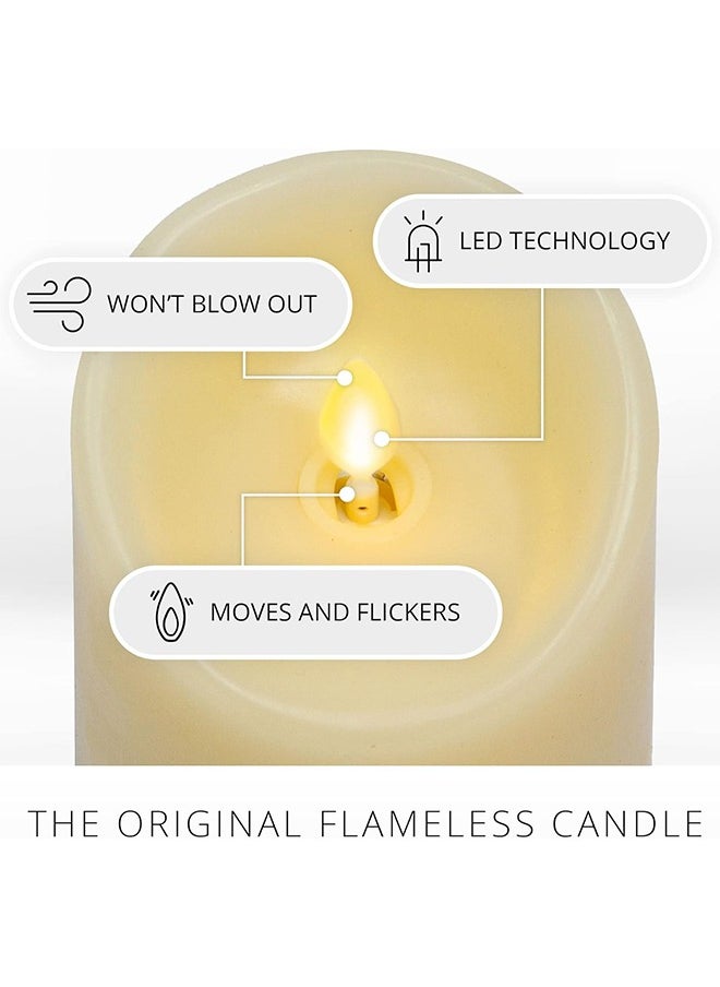 MLADEN - 3-Piece LED Flameless Candles with Remote Control Outdoor Waterproof LED Flameless Candles Applicable to Wedding,Festivals, Parties, Home Decoration(White) - Image 1