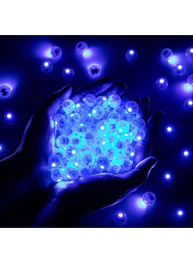 Aogist 50pcs Blue LED Balloon Light, Round LED Ball Lamp Tiny Led Lighting Decoration for Indoor Outdoor Party Event Fun Wedding Festival Birthday Halloween Christmas Party Supplies - Image 4
