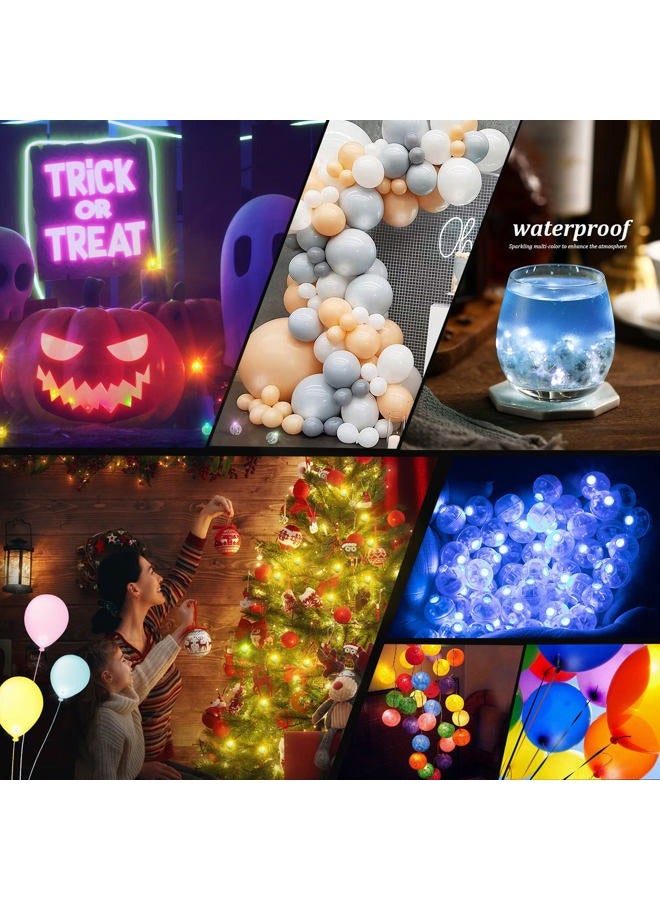Aogist 50pcs Blue LED Balloon Light, Round LED Ball Lamp Tiny Led Lighting Decoration for Indoor Outdoor Party Event Fun Wedding Festival Birthday Halloween Christmas Party Supplies - Image 5