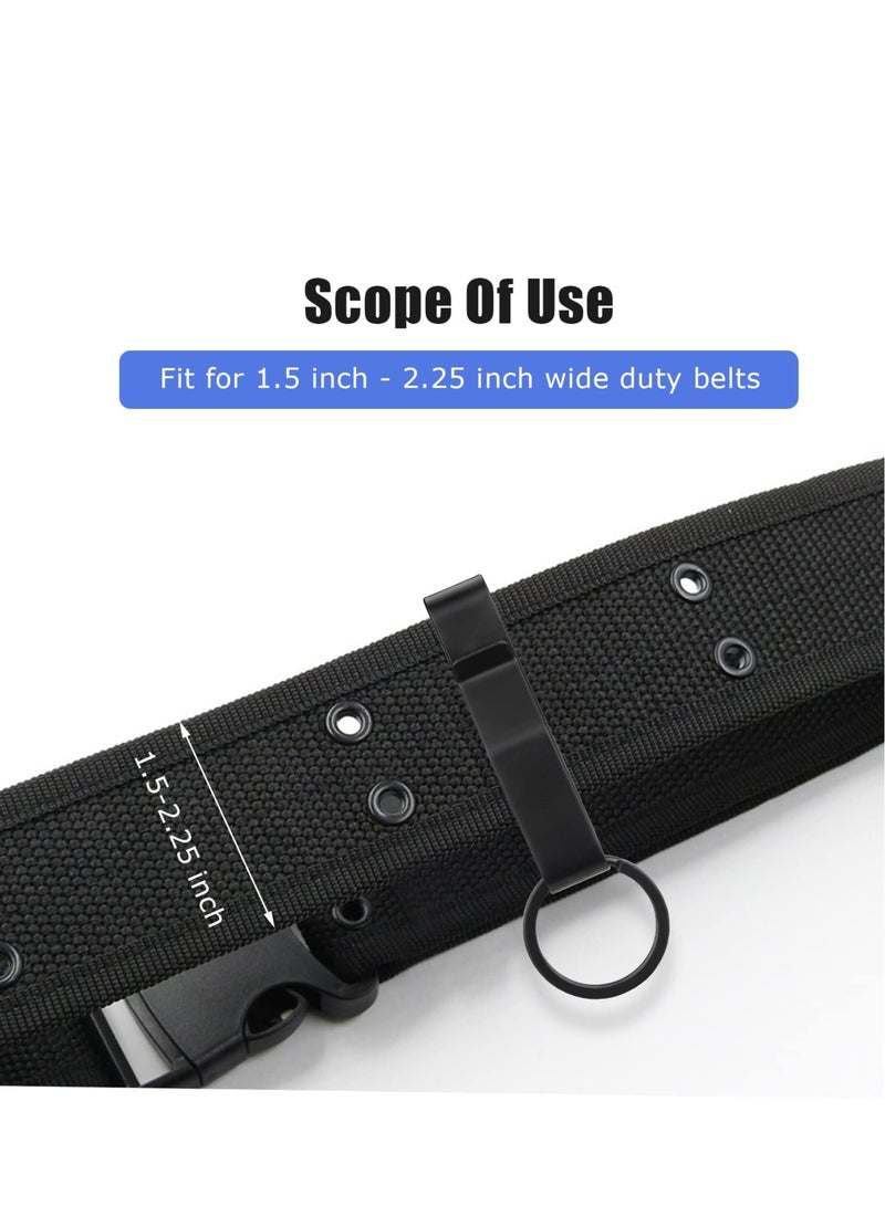 SYOSI Duty Belt Key Holder Stainless Steel Tactical Belt Loop Key Holder for Police Fire Agencies Fits 1.5-2.25 Inch Belts Includes 3 Holders and 6 Detachable Key Rings  - Image 3