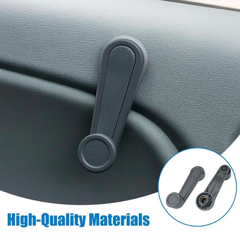 Black 4pcs Car Window Regulator Crank Handle Universal Manual Window Crank Lever with Bushing and Spring for Automotive Interior Replacement - Image 5