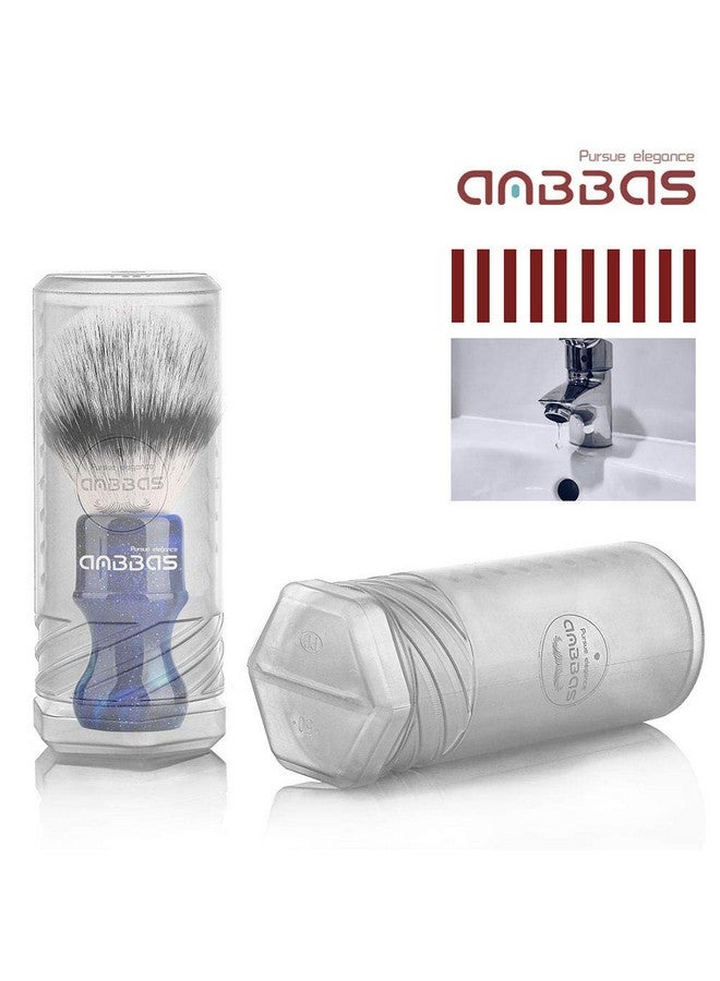 Anbbas Synthetic Badger Shaving Brush with Resin Handle Nylon Bristles Hair Anbbas Lathering Foam Brush for Men Travel Professional Wet Shaving(Blue,Knot: 24 mm) - Image 4