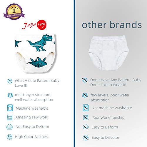 Joyo Roy Boy Potty Training Underwear 4t Boys Underwear 4t Toddler Boy 100% Cotton Great Aabsorption Leakproof Training Underwear for Boys Comfortable Padded Toilet Pee Pants with Potty Chart - Image 4
