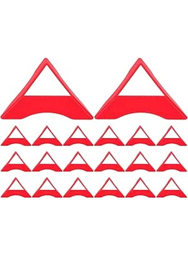 Frosted Red Plastic Cube Stands 20pcs Triangle Base Tripod Holders for Puzzle Display Storage - Image 1