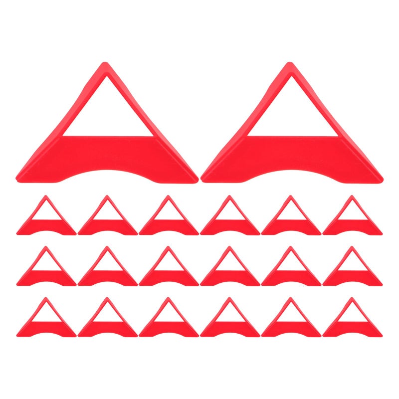 Frosted Red Plastic Cube Stands 20pcs Triangle Base Tripod Holders for Puzzle Display Storage - Image 2