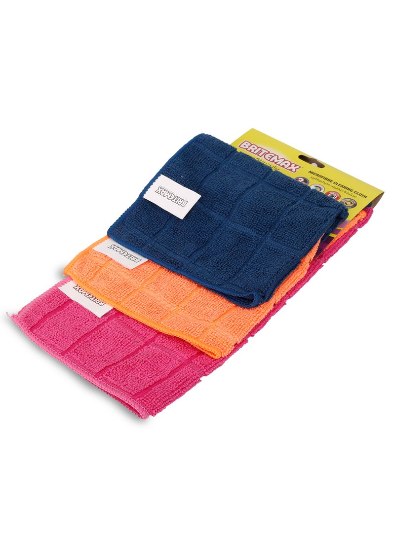 BriteMax Kitchen Towel Microfiber 3PCS - Terry Cloth, Highly Absorbent, 30x30CM, Ideal for Cleaning, Drying, and Wiping - Image 2