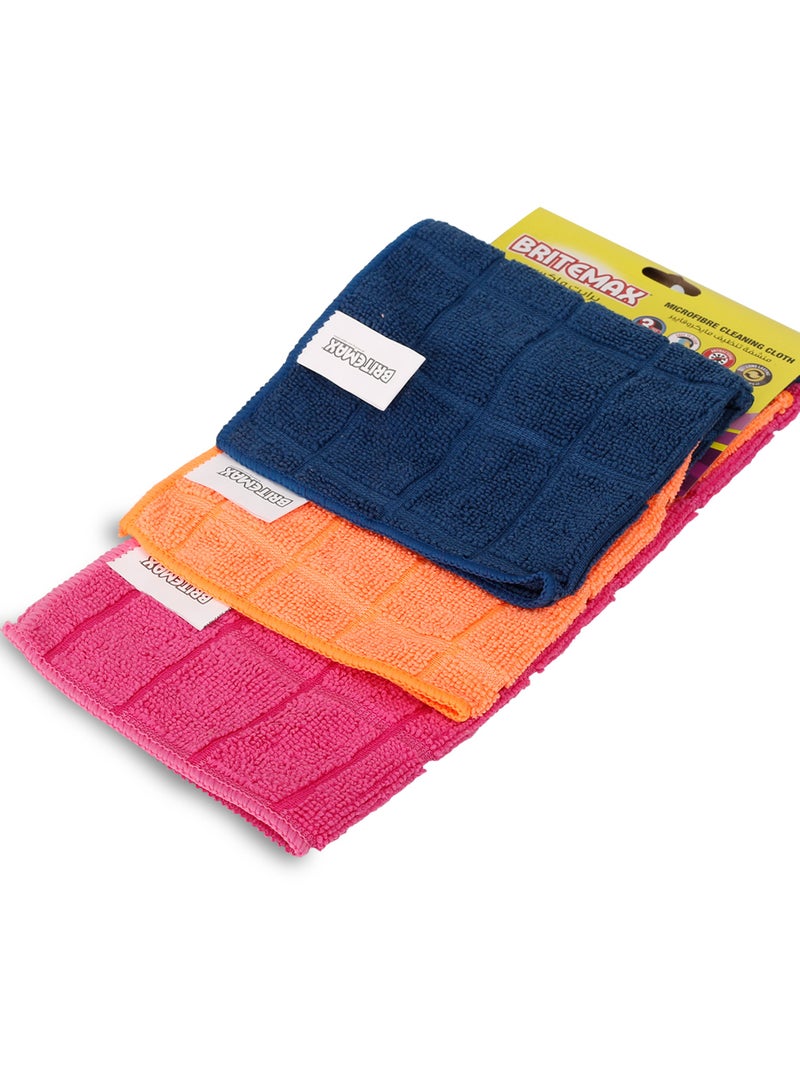 BriteMax Kitchen Towel Microfiber 3PCS - Terry Cloth, Highly Absorbent, 30x30CM, Ideal for Cleaning, Drying, and Wiping - Image 1