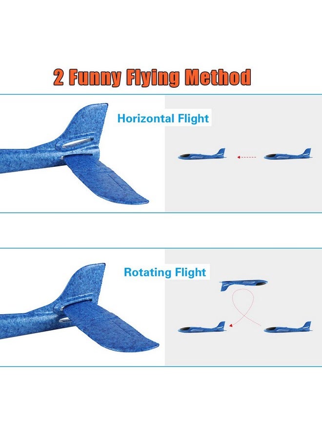 Bootaa BooTaa 4 Pack Airplane/Flying Toys, 17.5" Large Throwing Foam Plane/Gliders, 2 Flight Mode, Birthday Gifts for Girls Kids 3 4 5 6 7 8 9 10 11 12 Year Old Boys,Outdoor Sport Game Toys  - Image 5