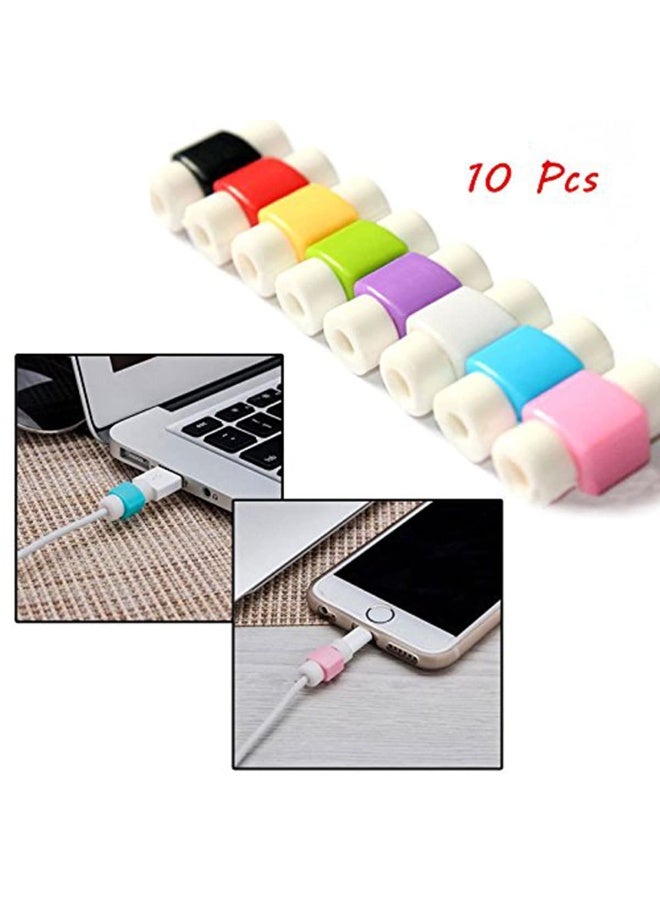 Peachjoy 10pcs Practical Cute Cartoon USB Cable Protector Cover Cases For IPhone/Ipad Headset Charger Cord - Image 3