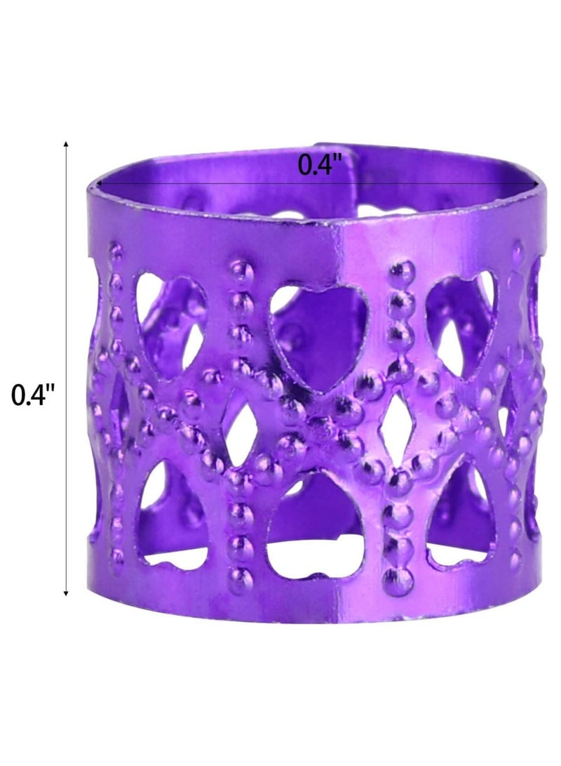 Excefore Dreadlocks Beads Hair Braid Rings Clips 200 Dread Locks Hair Braiding Metal Cuffs Decoration - Image 4