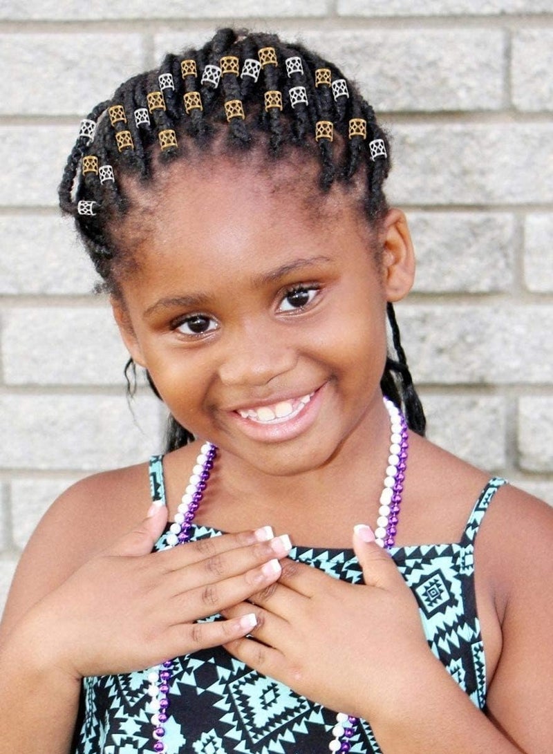 Excefore Dreadlocks Beads Hair Braid Rings Clips 200 Dread Locks Hair Braiding Metal Cuffs Decoration - Image 3