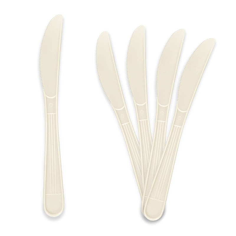 PAMI PAMI Heavy Weight Disposable Plastic Knives [1000-Pack] - Bulk White Plastic Silverware For Parties  Weddings  Catering Food Stands  Takeaway Orders & More- Heavy-Duty Single-Use Partyware Knives  - Image 2