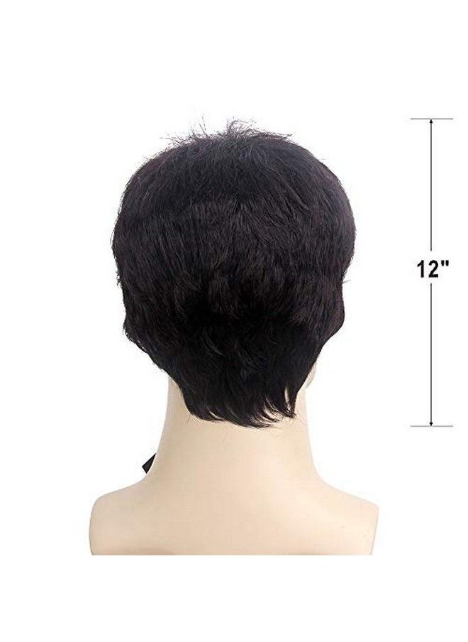 Honbon - Wigs For Men Hair Wigs For Men Synthetic Hair Wigs For Boys Natural Dark Brown 100 Gram Pack Of 1 - Image 1