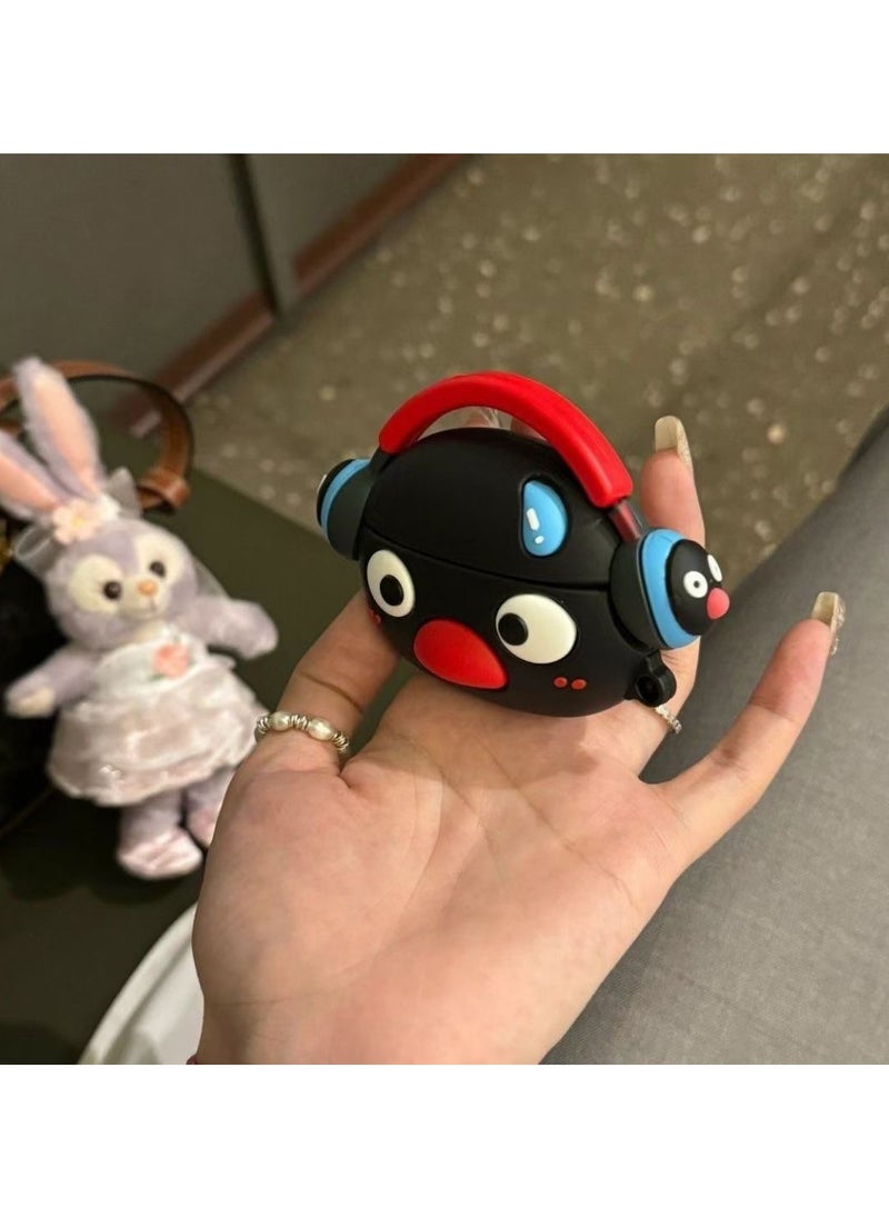 ICARLUS - For AirPods 3 Case 3D Cartoon Cute Silicone Earbuds Cover with Carabiner - Music Penguin - Image 1