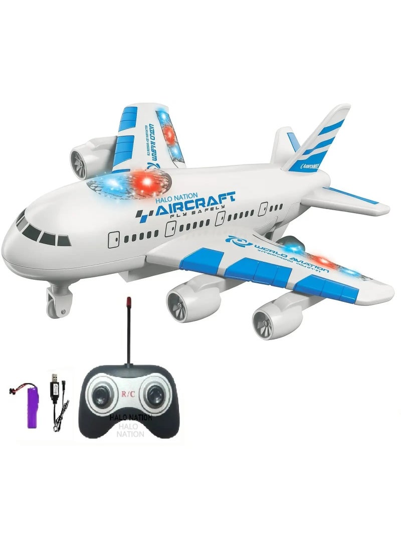 RC Aeroplane Toy with Remote Control, Light, and Music for Kids - Image 1