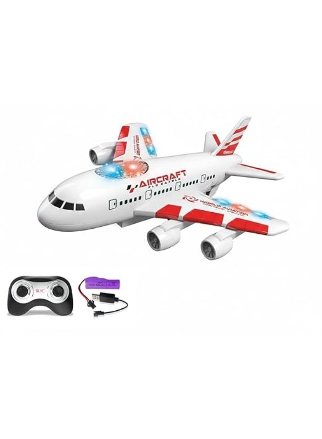 RC Aeroplane Toy with Remote Control, Light, and Music for Kids - Image 2