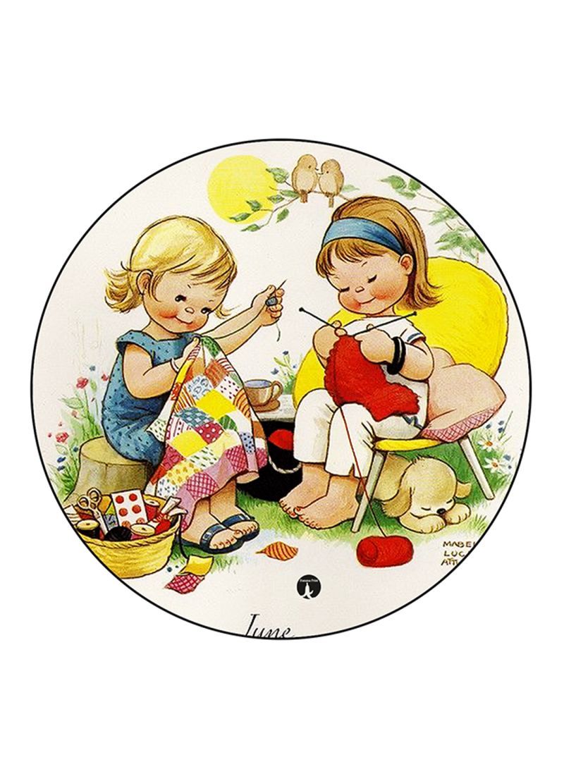 RKN Girls Printed Mouse Pad Multicolour