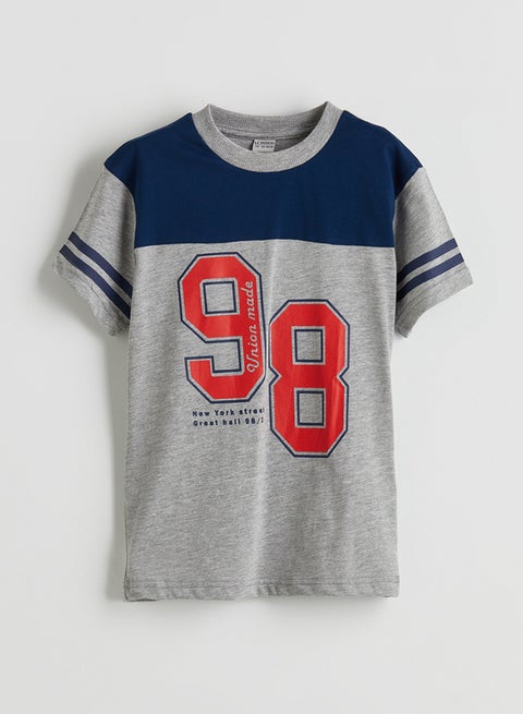 تي شيرت برقبة مستديرة الصبي الصيف