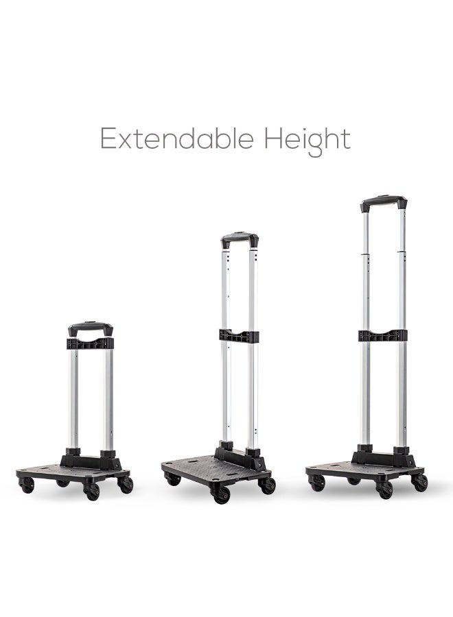 Eazy Kids عربة مدرسية بأربع عجلات للأطفال - أسود - Image 4