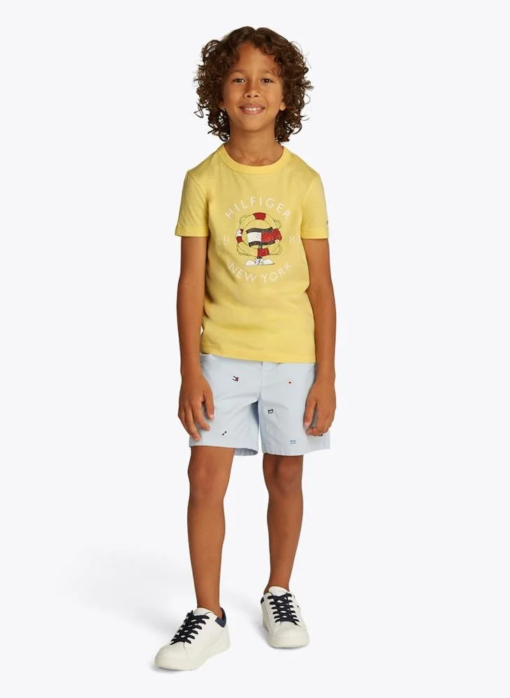 TOMMY HILFIGER Kids Fun Flag Crew Neck T-Shirt