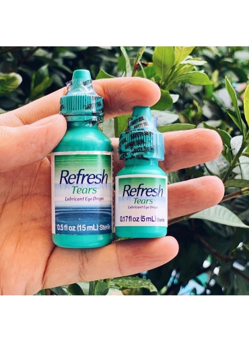 REFRESH TEARS - Lubricant Eye Drops 5 Bottles Of Carboxymethylcellulose Sodium Solution 0.5% - Image 1