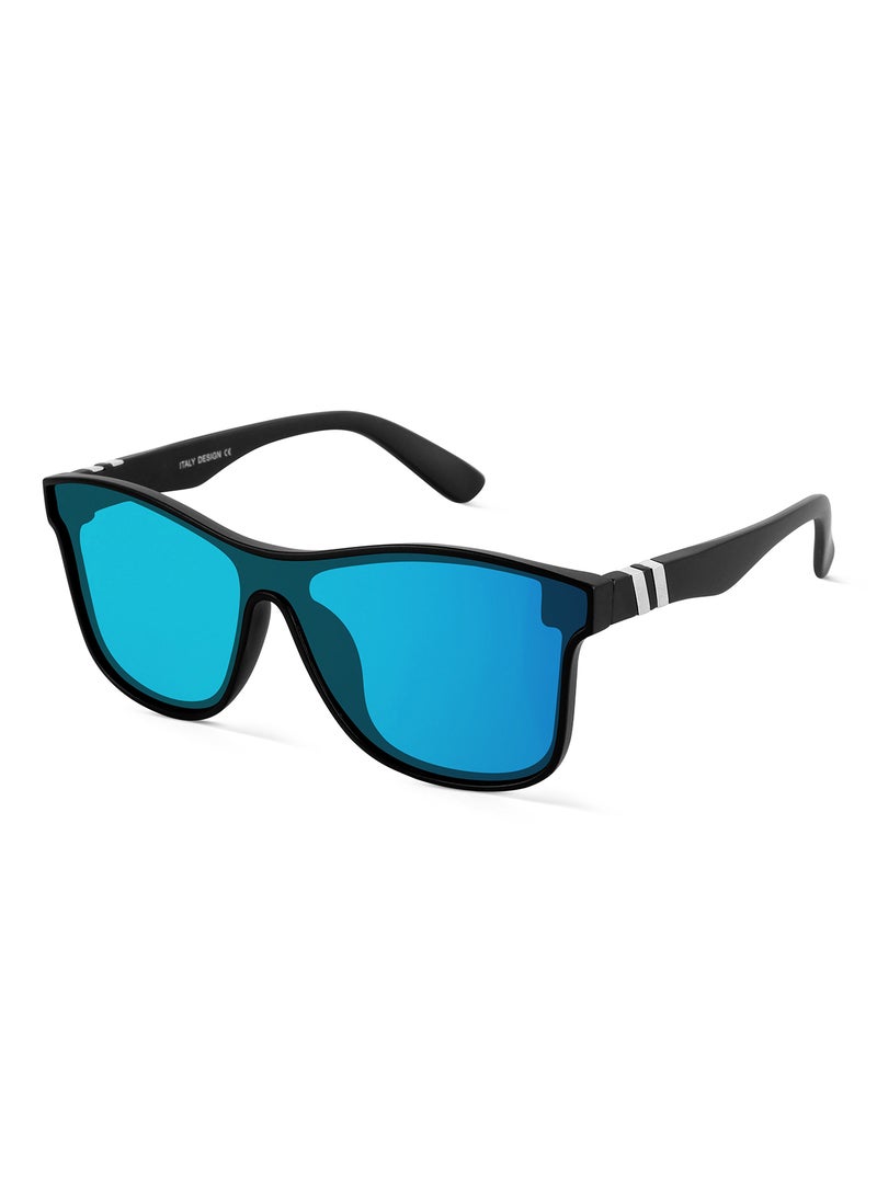 Woggles - Velfire Blue X Black Sports Sunglasses - Image 1