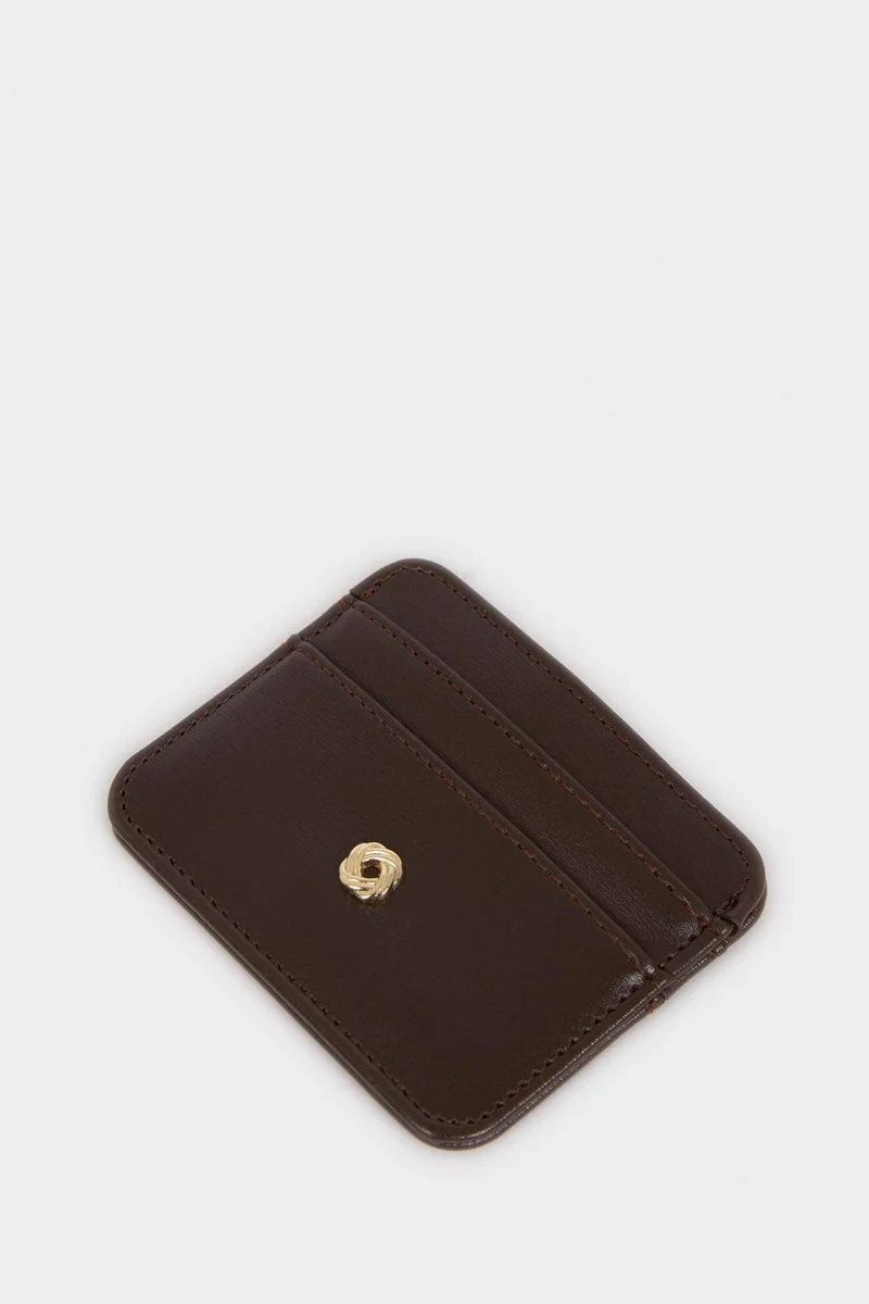 Defacto  Woman Faux Leather Business Card Wallet for Women | Best Price UAE