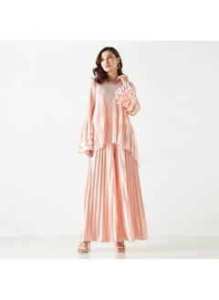 2Xtremz 2Xtremz Pleated Mid-Rise Wide Leg Trousers with Elasticated Waistband  - Image 3