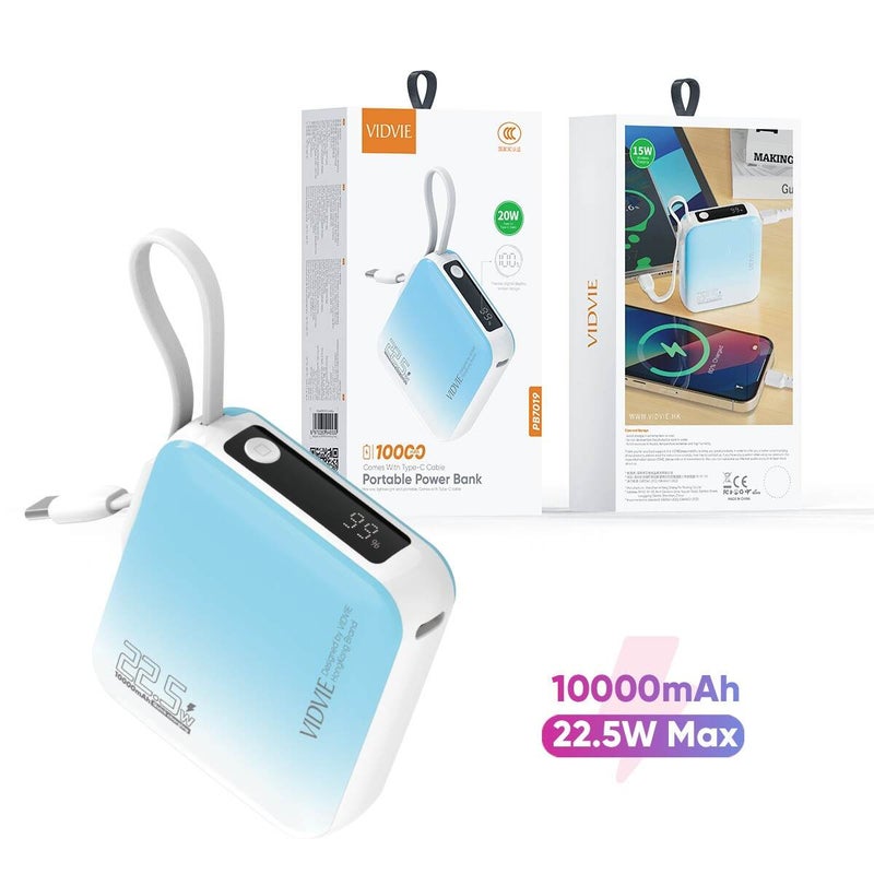 Vidvie بنك الطاقة PB7019 مع كابل Type-C – تصميم أنيق، أداء قوي - Image 2