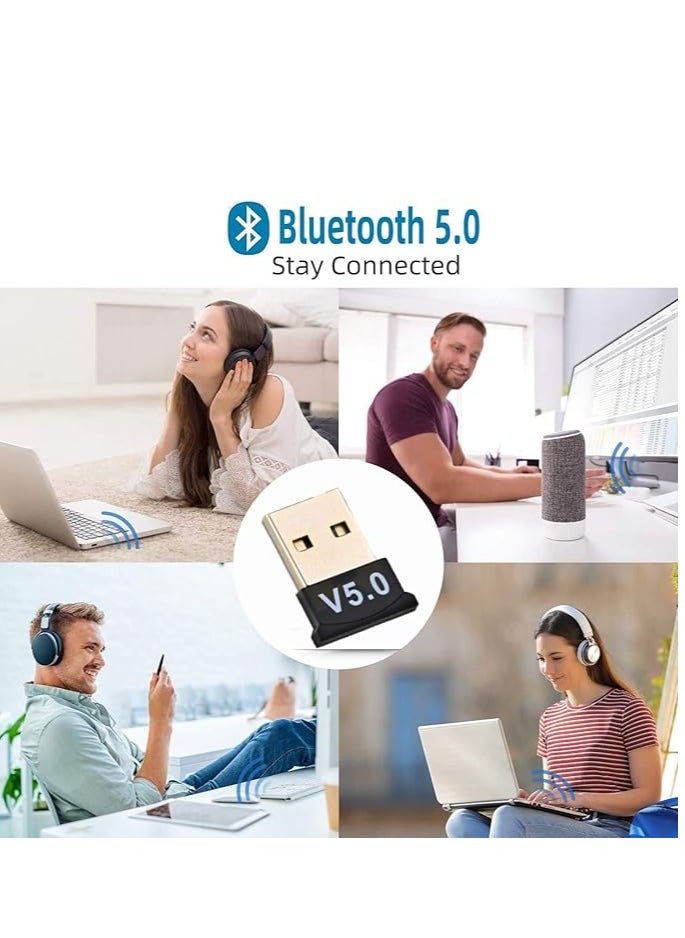 ماركة غير محددة - محول دونجل USB بلوتوث 5.0، محول USB صغير بلوتوث V5.0 يدعم ويندوز 7/8.1/10/XP، للكمبيوتر المكتبي والكمبيوتر المحمول والماوس والكيبورد والطابعات وسماعات الراس ومكبرات الصوت - Image 1