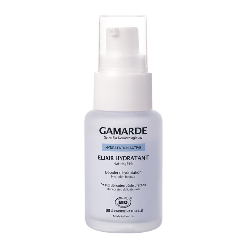 Gamarde Hydrating Elixir - Face Moisturizer with Organic Aloe Vera and Hyaluronic Acid - Gentle Moisturizer Face Cream for Smooth Skin - 1.01 oz - Image 1