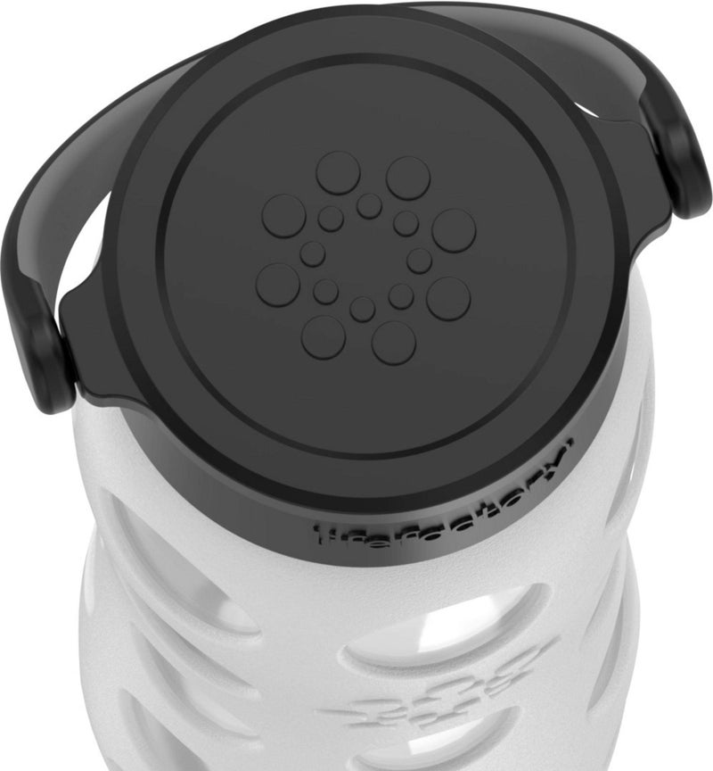 Lifefactory 22-Ounce BPA-Free Glass Water Bottle with Classic Cap and Protective Silicone Sleeve  White - Image 5