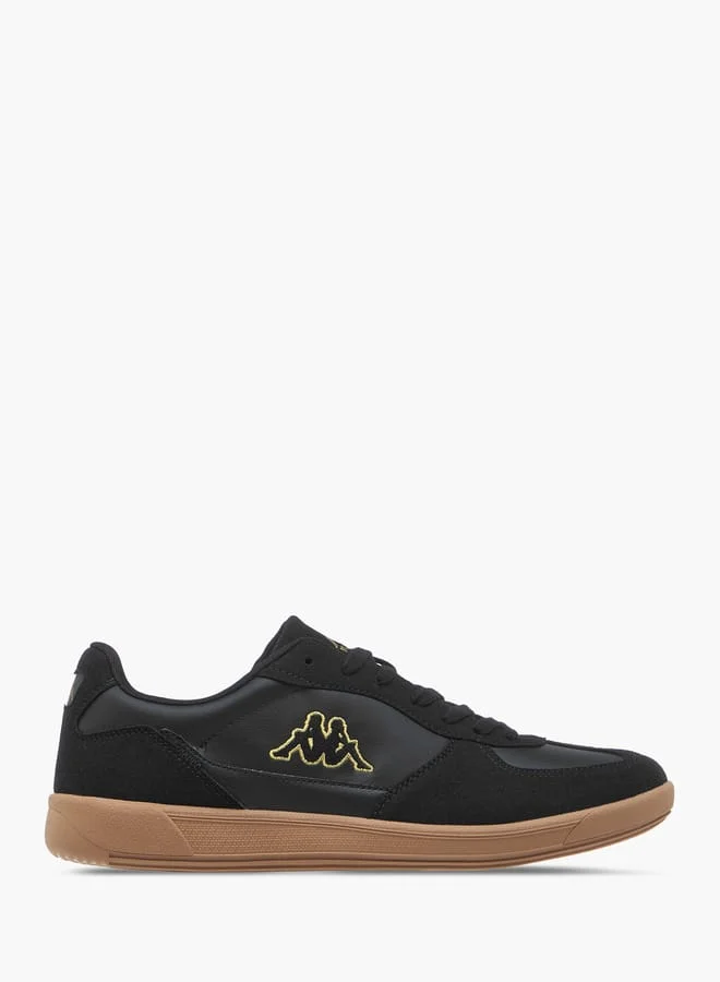 Men's Logo Embossed Sports Shoes with Lace-Up Closure